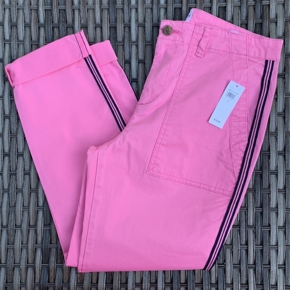 Gap Girlfriend Khaki - French Pink with Navy Side Stripes - Picture 6 of 16